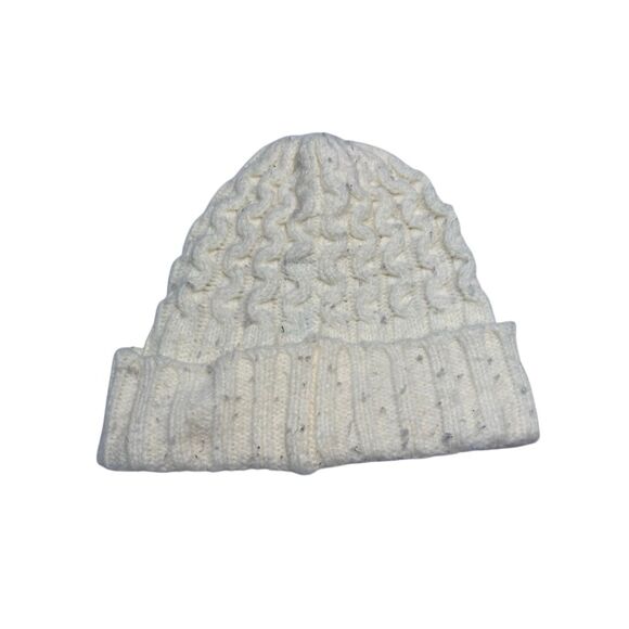 Inc International Concepts Cream Cable Knit Faux Pearl Beanie Womens Winter Hat - Picture 3 of 8